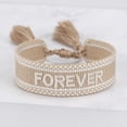 thumbnail image 5 of AYYUFE Ladies Wrap Bracelets Tassel Exquisite Hand Decoration Embroidered Letters n Bracelet for Friends Braid Fabric Blac, 5 of 8