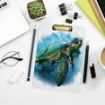 thumbnail image 6 of FMSHPON Ocean Turtle Clipboard Hardboard Wood Nursing Clip Board and Pull for Standard A4 Letter 13x9 inches, 6 of 7