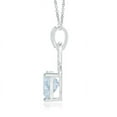 thumbnail image 2 of ANGARA Natural Trillion Aquamarine Dangle Pendant with Diamonds in 925 Sterling Silver for Women (Size-6mm) | March Birthstone, Anniversary, Jewelry Gift for Women | Natural Aquamarine Necklace, 2 of 8