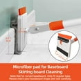 thumbnail image 2 of Baseboard Cleaner Tool with Handle, Extendable Long Handle Baseboard Cleaning Duster with Reusable Pads for Floorboard, Ceiling Fan Blade Cleaner Duster (Gray), 2 of 7