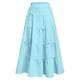thumbnail image 4 of Vestido de Fiesta de Navidad de las Niñas de Verano Color Sólido Elástico de la Cintura Nudo Completo Falda Vestido Midi, Lindo Traje de Vacaciones, 4 of 8