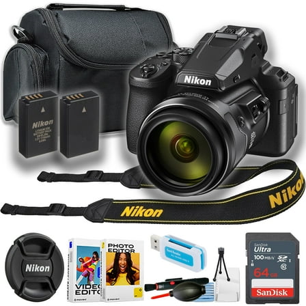 Nikon COOLPIX P950 Digital Camera   SanDisk 64GB Ultra Memory Card   Camera Case   More (12pc Bundle)