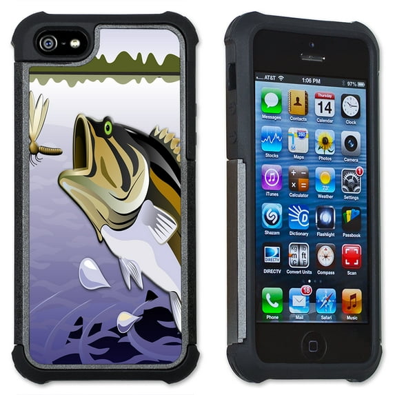 Apple iPhone 6 Plus / iPhone 6S Plus Cell Phone Case / Cover with Cushioned Corners - Fish & Dragonfly
