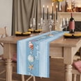 thumbnail image 2 of Table Runners 120 Inches Long Dress Scarves, Coastal Blue Striped Farmhouse Coffee/Dining/Kitchen Table Runner for Living Room, Ocean Sea Summer Starfish Coral Shells 13x120 Inch, 2 of 9
