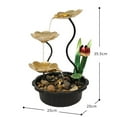 thumbnail image 4 of Fuentes  dorado para interiores de 3 niveles, fuente de escritorio de cascada, bomba automática para decoración del hogar de oficina Zulema  Fuentes de mesa, 4 of 8