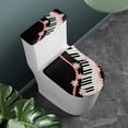 thumbnail image 3 of HELLHERO Durable for Indoor Home Adjustable Toilet Lid Covers Universal Elastic Bottom Non-Slip Piano Keyboard, 3 of 7
