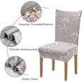 thumbnail image 4 of Printed Dining Chair Slipcovers Washable Softness Elastic Installation Chair Protector Banquet Chair Seat Cover for Hotel and Wedding Ceremony(Colour9,Set of 2), 4 of 7