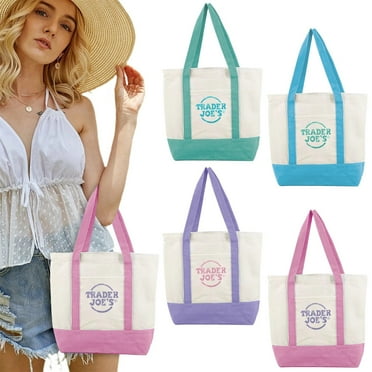 Trader Joes Bag Trader Canvas Tote Bags 2025 NWT Trader/’s Canvas Tote Bag Set Of A Bag HAND READY TO Trader Large Tote Bag Cotton Canvas Embroidered Bag