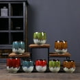 thumbnail image 3 of Ceramic Kiln Change Espresso Cup Set Japanese Style Tea Cup Master Single Cup Creative Big Belly Water Cup, 3 of 6