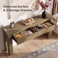 thumbnail image 5 of Tribesigns 63-Inch Console Table with 2 Drawers, Farmhouse Entryway Table with Storage for Living Room, Hallway, Foyer, Brown, 5 of 6