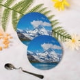thumbnail image 3 of GZHJMY 4 Pieces Wooden Drink Coasters, Round Absorbent Coasters for Home Cafe Bar Table Dinner Decor, Switzerland Matterhorn, 3 of 7