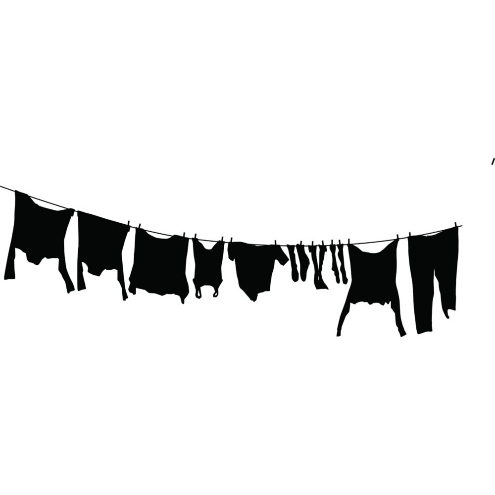 Do It Yourself Wall Decal Sticker Hanging Clothes Living Room Size