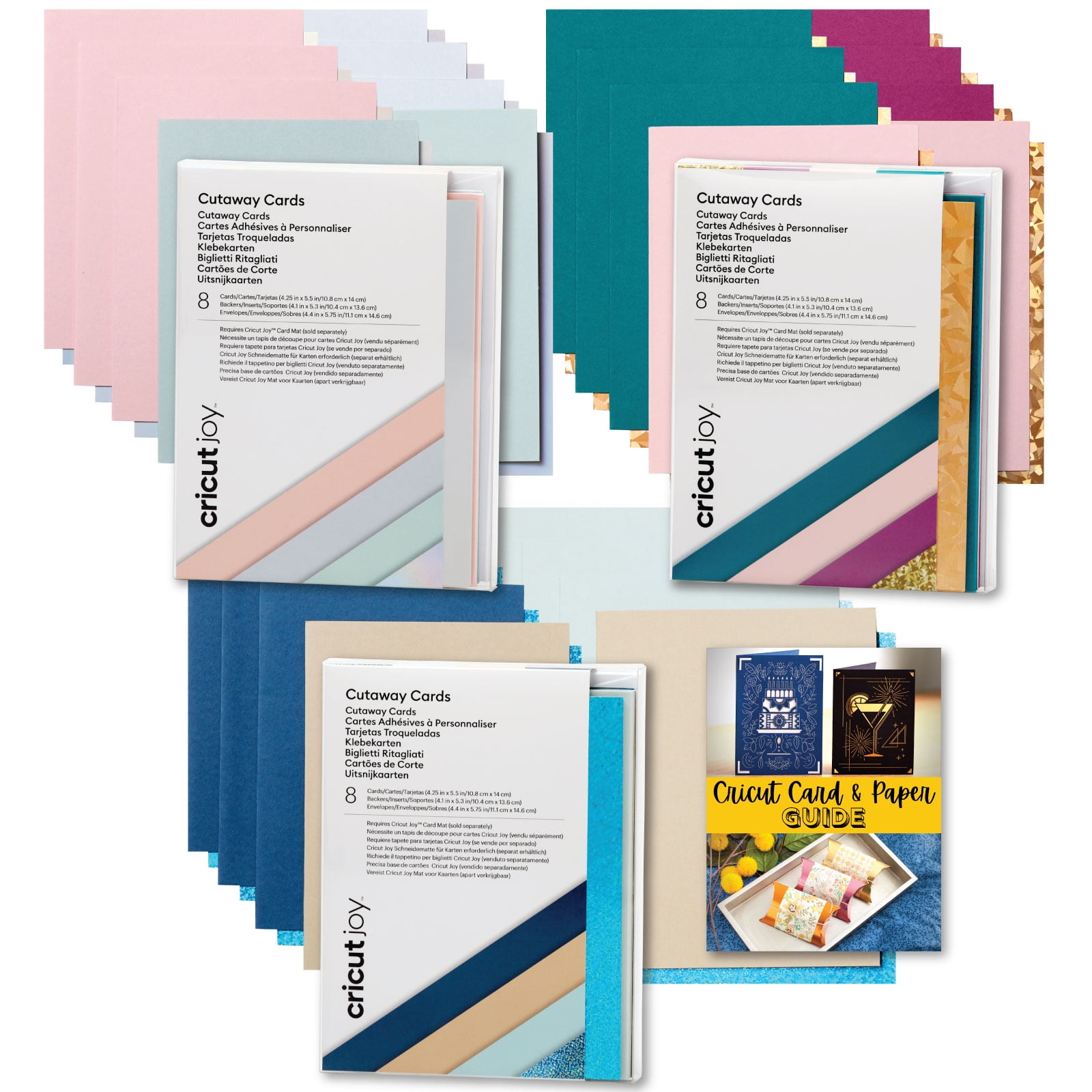 Cricut Joy Cutaway Cards Pastels, Marina, Corsage Sampler Bundle 