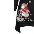 thumbnail image 4 of Womens Christmas Dresses Party Fancy Plus Size Long Sleeve Santa Print Tunic Dress Xmas Midi Holiday Swing Dresses, X02 Black, Size XXL, 4 of 4