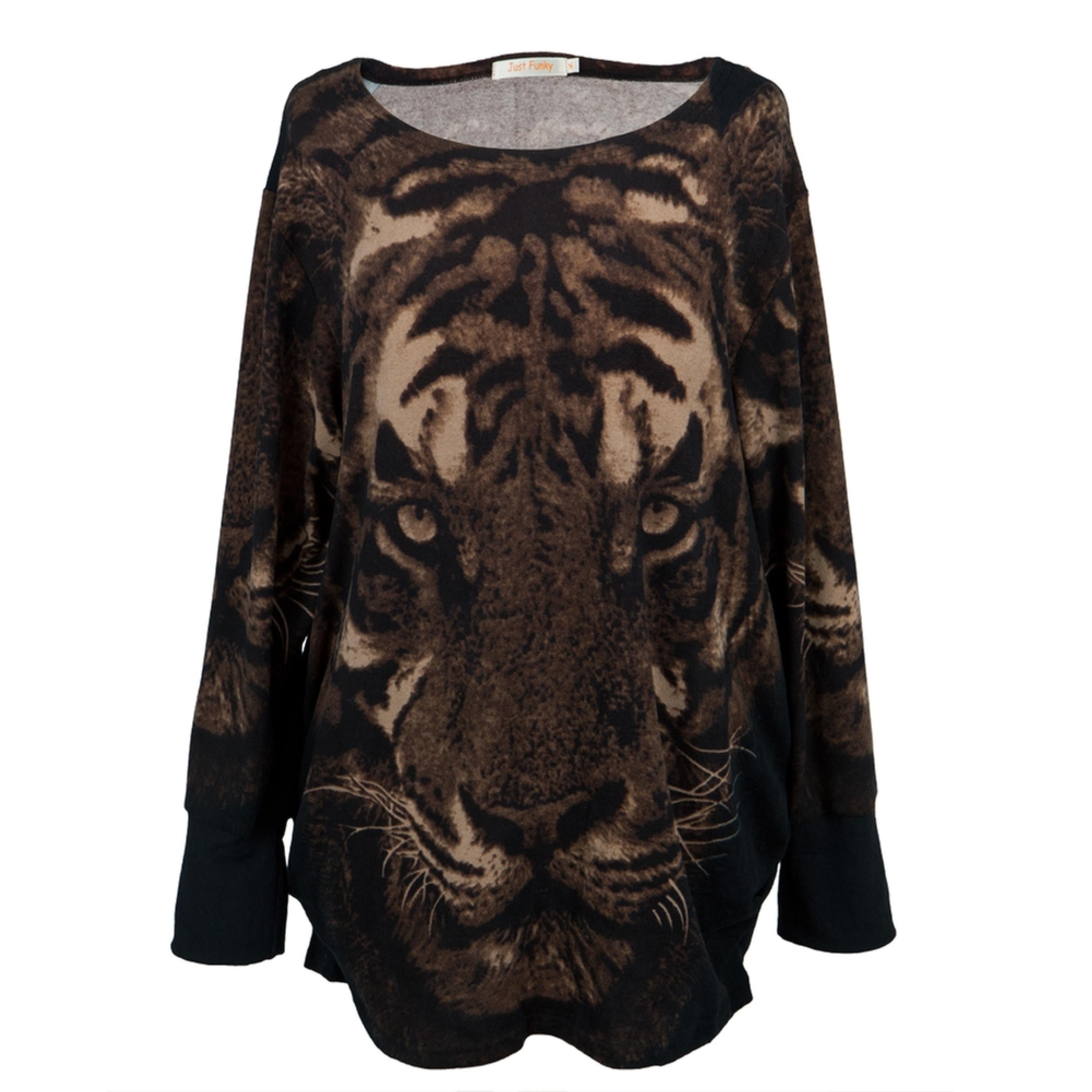 Brown Women's Tiger Sweater - Walmart.com