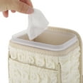thumbnail image 5 of Unique Bargains Car Trash Can Portable and Hanging Front Rear Seats Trash Bin Beige White 1 Pcs, 5 of 6