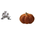 thumbnail image 1 of Escultura de calabaza de búho de peluche, adorno decorativo de mesa para sala de estar, oficina, dormitorio, sofá, cojín, decoración de mesita de noch, 1 of 8