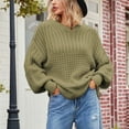 thumbnail image 6 of BLVB Womens Casual Fall Sweaters Long Sleeve Ribbed Knit Sweater Loose Soft Crewneck Pullover Jumper Tops, 6 of 7