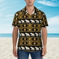 thumbnail image 2 of Sikiie traditional Elephant Print Men's Hawaiian Shirt, Summer Beach Button Pocket Short Sleeve T-Shirt,X-Large, 2 of 7