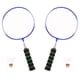 thumbnail image 1 of 1 juego de raqueta de bádminton ligera y portátil, juguete deportivo duradero y divertido con 2 pelotas para exteriores (azul)., 1 of 6