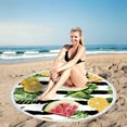 thumbnail image 3 of Matoen Microfiber Round Beach Towels Quicksand Descent Circular Blanket Fast Dry & Sandproof, Extra Large Picnic Table Circle Throws 60 inch with Fringe, 3 of 7