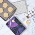 thumbnail image 5 of Yayeee Pot Holders Kitchen Heat Resistant with Pocket 7"x9.8" Cotton Oven Cooking Hot Pads, Purple Street, 5 of 7