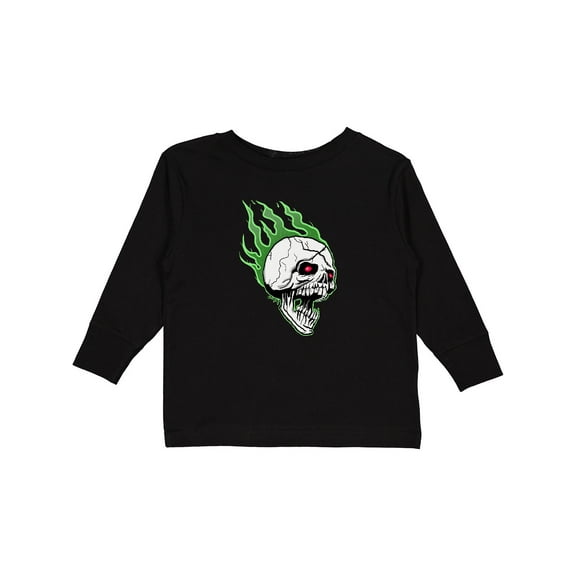 Inktastic Retro Skull Boys or Girls Long Sleeve Toddler T-Shirt