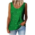 thumbnail image 2 of BVOFAR Womens Sequin Tank Tops 2025 Casual Fashion Scoop Neck Shirts Sparkle Shimmer Sleeveless Tanks Club Party Tops, 2 of 6