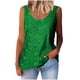 thumbnail image 3 of Tops Henley para mujer,Blusa informal sin mangas con lentejuelas y cuello redondo, de poliéster, corte holgado y cómodo, para uso diario, sopatenor, 3 of 8