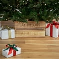 thumbnail image 2 of Northlight 18" Wood Crate "Lay Presents at My Feet" Christmas Tree Collar, 2 of 9