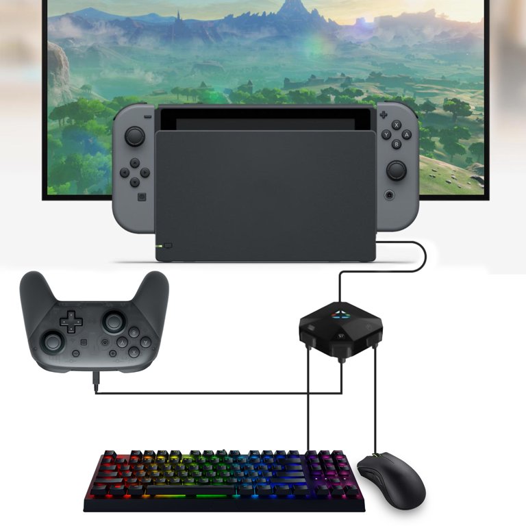 Angreb matron undersøgelse EEEkit Keyboard and Mouse Adapter Fit for Nintendo Switch, Portable Durable Mouse  Keyboard Controller Converter Compatible for Switch/Switch OLED/PS4/Xbox  One/PS3/Xbox 360 Multiple Consoles - Walmart.com