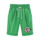 thumbnail image 4 of Puntoco Pantalones Cortos De Verano Mujer Moda 2024 Pantalones Cortos De Mujer Algodón Y Lino Estampado De Moda Cintura Elástica Pantalones De 5 Pulgadas Cordón Pantalones Cortos De 5 Pulgadas, 4 of 4