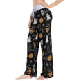 thumbnail image 2 of Pantalones de pijama Anyangquji Halloween Bat Ghost Pumpkin para mujer, 2 of 6
