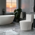 thumbnail image 3 of BCANHOME ADA 17'' Comfort-Height One Piece Toilet, Modern Elongated Toilet Bidet Seat,Soft Closing Seat/Lid,1.14/1.58 GPF Powerful Dual-flush Siphon Jet,Anti-Yellowing,for Bathroom, 12" Rough-In, 3 of 20