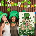 thumbnail image 5 of Honeeladyy St Patricks Day Garden Flag 12 x 18 Inch, Green Shamrocks Gnome Grass Graphic Double Sided Decorative Flag for Outside Yard Lawn Holiday Decoration, 5 of 6