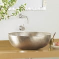 thumbnail image 2 of Native Trails Cps69 Maestro Oval 17-1/4" Oval Copper Vessel Bathroom Sink - Nickel, 2 of 3