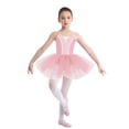 thumbnail image 4 of Doomiva Kids Girls Camisole Ballet Leotard Tutu Skirt Swan Lake Fancy Princess Dance Dress Ballerina Outfit Pink 6, 4 of 6