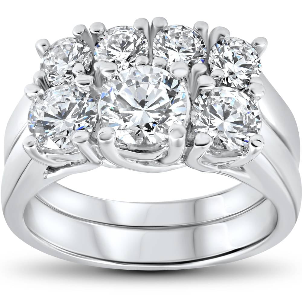 Ct Diamond Engagement Wedding Ring Set Stone Matching Band K