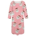 thumbnail image 5 of siminseming Chemises de Nuit de Noël pour Femmes & Chemises de Nuit Grande Taille Robe de Nuit Décontractée Imprimé Nœud Papillon Manches Longues Col Rond Extensible Vêtements & Accessoires, 5 of 5