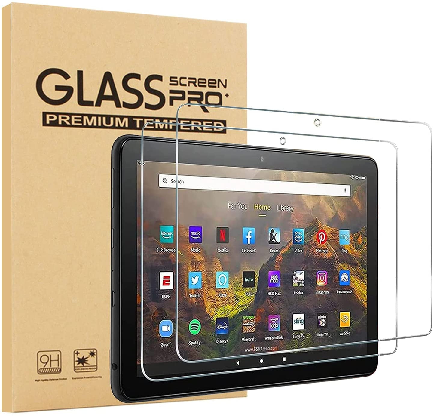 Premium Tempered Glass Film Screen Protector for Amazon Kindle Fire 7 HD 8 10 