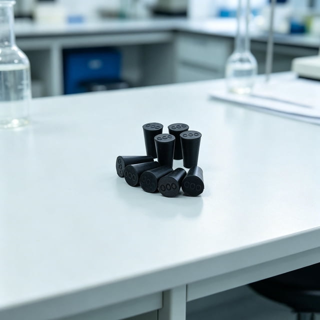 unbranded 30Ud Tapones De Goma Para Laboratorio Tapón Negro Para De