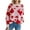 Red, variant on Women's Multi-Color Red Heart Print Long Sleeve Top - Loose Winter Casual Wear