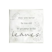 Stupell Industries Jump In The Leaves Autumn Phrase Graphic Art Unframed Art Print Wall Art, Design by Lil' Rue