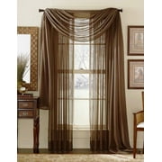 Qutain Linen Solid Viole Sheer Curtain Window Panel Drapes Set of Two (2) 55" x 63 inch Many Colors