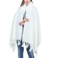 thumbnail image 2 of Wancir Womens Winter Coats Poncho Cape, Faux Fur Trim Knitted Cardigan Elegant Fringe Sweaters Shawl Striped Loose Fit Scarf, 2 of 6
