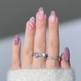 thumbnail image 5 of YTTAL Buy 2 Get 1 Free Press On Nails, Blue & White Character Themed Long Square Fake Nails, Reusable False Nail Kit with Jelly Glue & File, 5 of 15