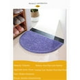 thumbnail image 4 of Aunavey Semi-Circular Bathroom Rug Fluffy Bath Mat Shower Shaggy Floors Extra Thick Super Soft Best Absorbent Perfect Absorbant Plush Machine Washable Door Mat Dry Carpet 23''*15'', 4 of 6