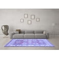 thumbnail image 3 of Ahgly Company Indoor Square Geometric Blue Traditional Area Rugs, 7' Square, 3 of 4