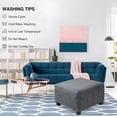 thumbnail image 7 of AUQ 2026 New Stretch Square Ottoman Covers Slipcover,Ottoman Cover Square Soft Knitted Jacquard Cover for Ottoman Square Footstool Protector for Living Room 27-32In, 7 of 7