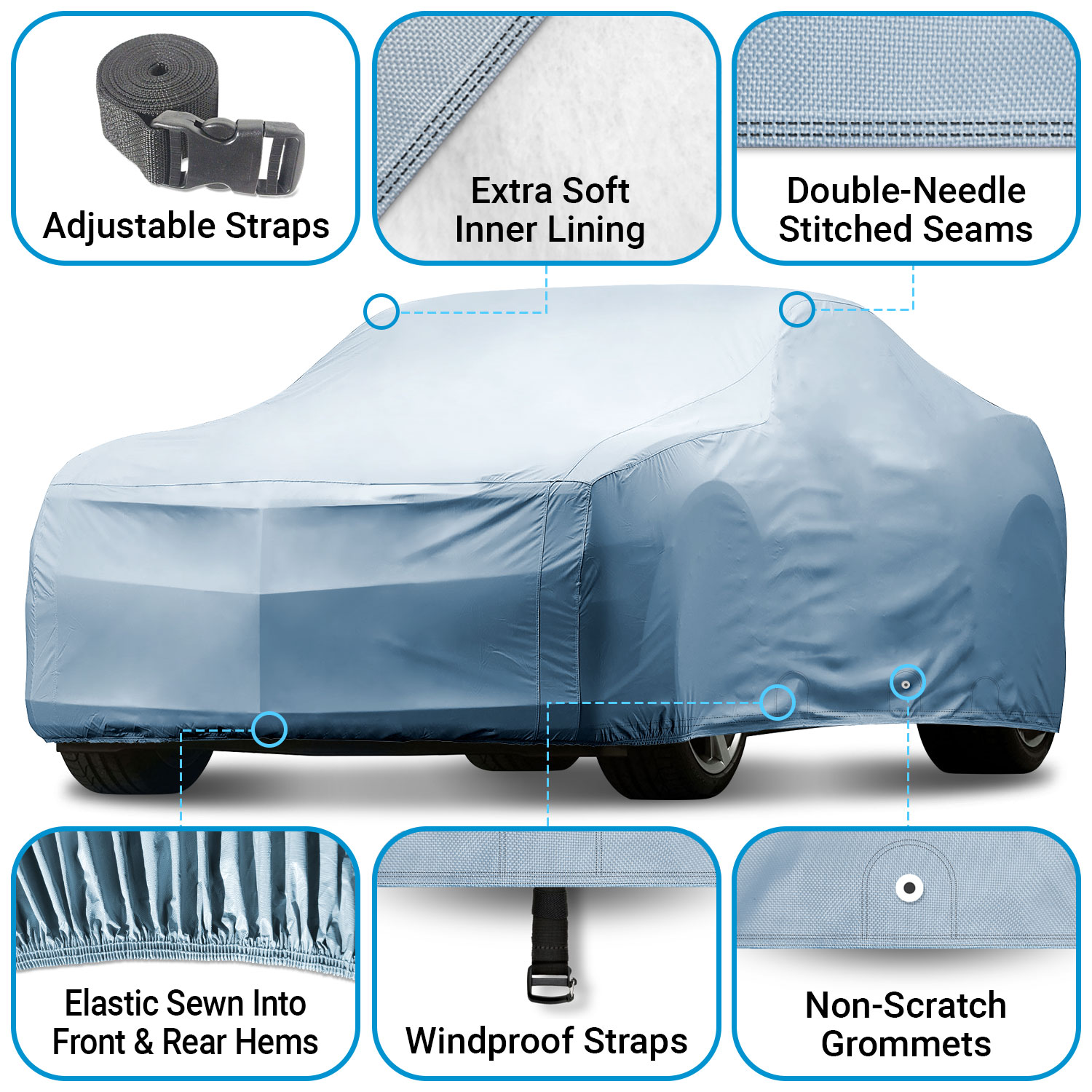 Custom Car Cover Fits: [BMW 3-Series Convertible] 1999-2007 Waterproof All-Weather - image 5 of 8